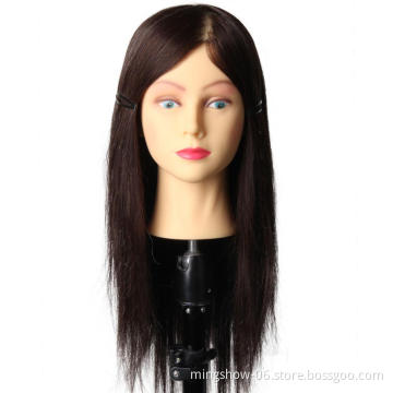 100% Real Human Hair Manikin Head Hairdressing Dummy Head Salon Head for Hair Practice extension